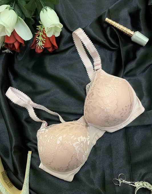 Dazzling Desires Double-Padded Lace Elegance Bra with Back Closure