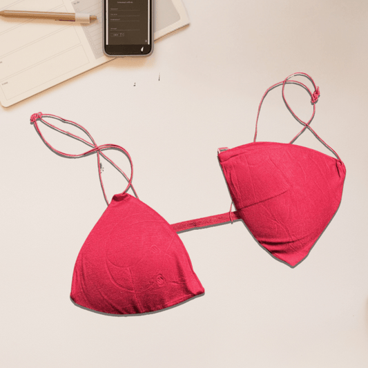 Elegant Front-Open Triangle Bra with Ultra-Thin Straps – No Back Closure