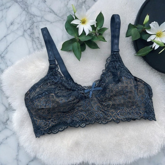 Dazzling Desires Premium Lace Bralette – Unlined Elegance for Everyday Glam